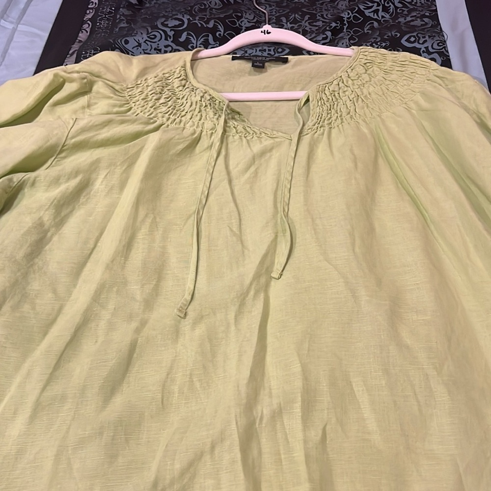 MARC NEW YORK Women's Yellow Top, size large - Picture 3 of 8